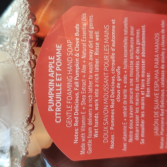 *🥳3/20🥳  Bath & Body Works PUMPKIN APPLE Foaming Hand Soap - Picture 4 of 6